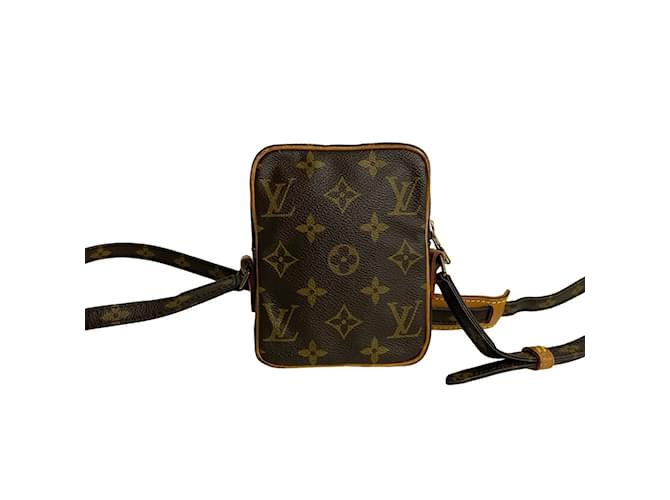 Bolsa de ombro em couro Danube Louis Vuitton Marrom Plástico  ref.1491674