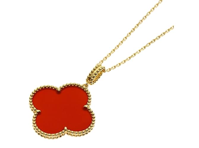 Van Cleef Arpels Magic Alhambra Carnelian Long Necklace Yellow