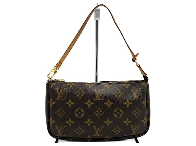 Pochette Accessoire M40712 Louis Vuitton Braun Lackleder Leinwand  