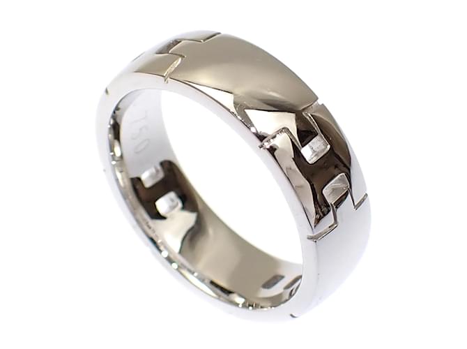 Ring Anel Hermès Hércules para mulheres Ouro branco  ref.1491904