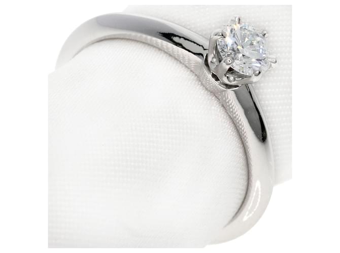 Tiffany & Co Bague en diamant Tiffany Solitaire à bord tranchant Platine  ref.1491984