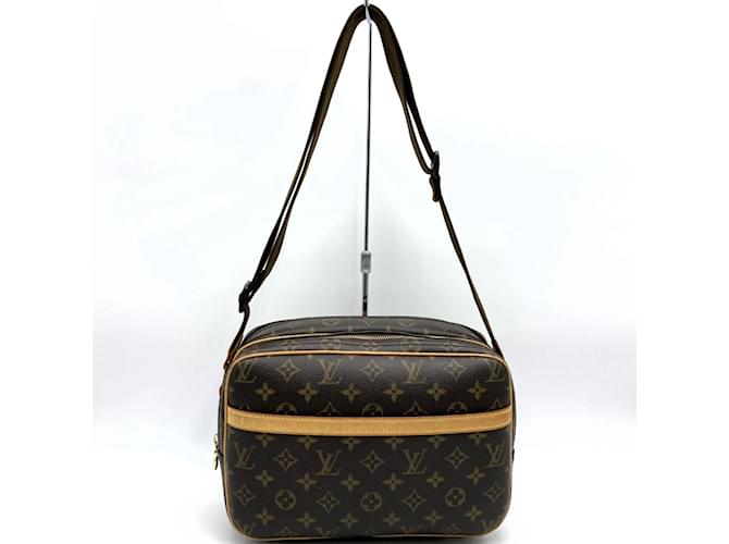 Reporter PM Schultertasche M45254 Louis Vuitton Braun Lackleder  