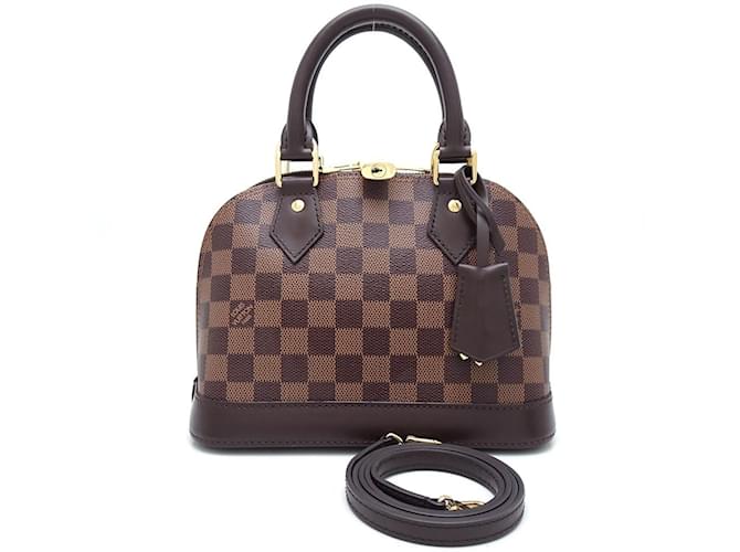 Sac à main Damier Alma BB Louis Vuitton Toile Damier ebène  ref.1492033