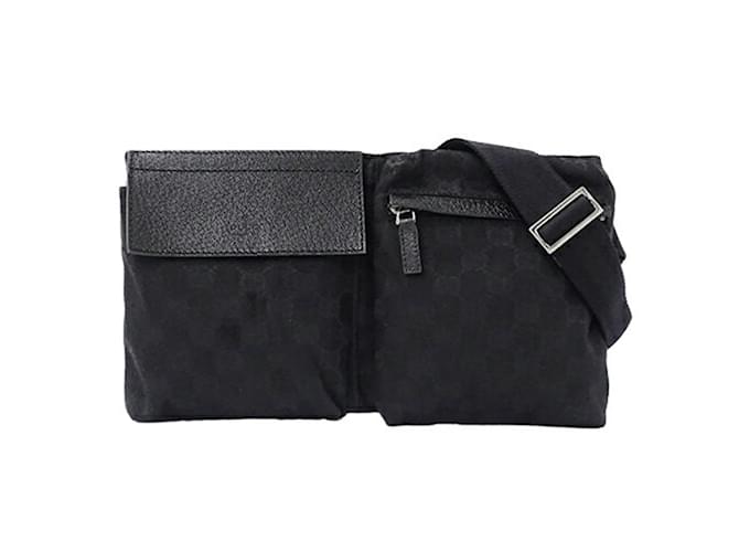 Bolso de Bandolera Gucci GG Canvas Negro Lienzo  ref.1492451