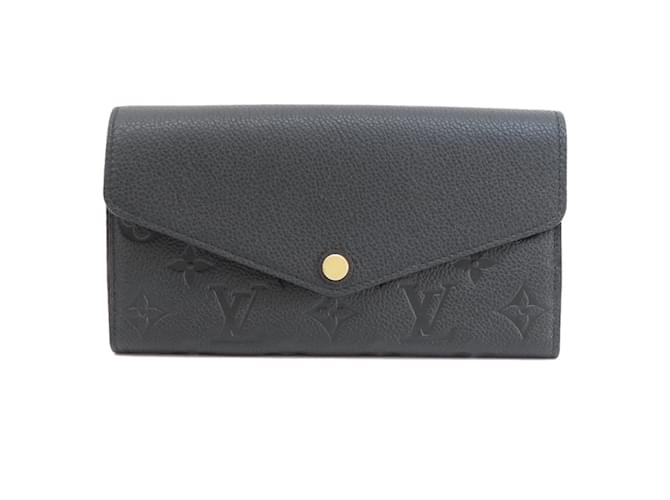 Louis Vuitton M61182 Carteira Sarah Preta Longa Preto  ref.1492568