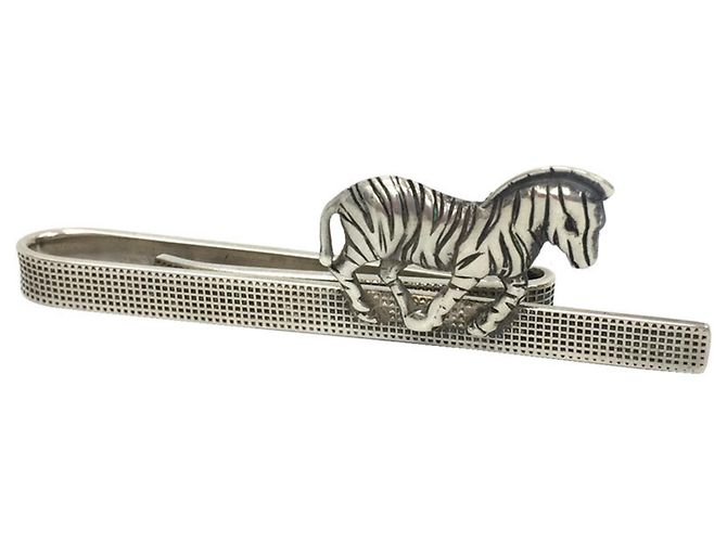 Hermès Pin de corbata de plata Hermes