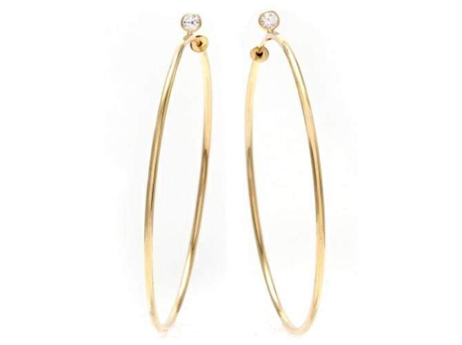 Tiffany & Co Boucles d'oreilles en diamant Tiffany Elsa Peretti Or jaune Doré  ref.1492611