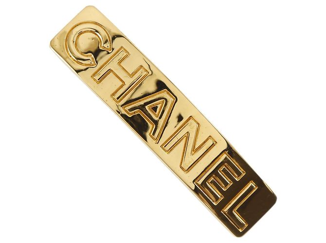 Fermaglio placcato oro Chanel 1997 D'oro
