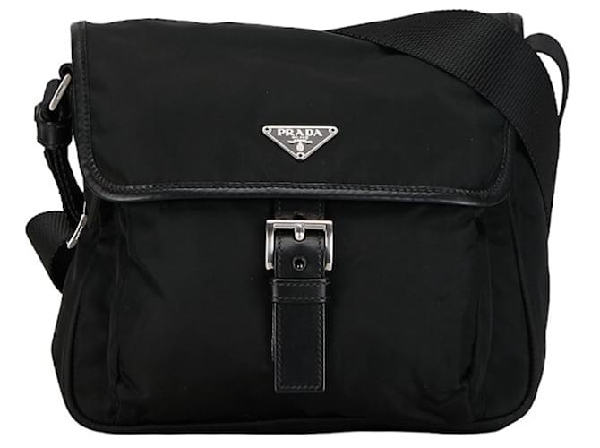 Bolsa de ombro de nylon preto Prada  ref.1492777