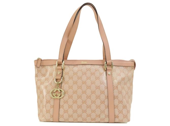 Sac à main Gucci 141470 GG Crystal Toile Rose  ref.1492819