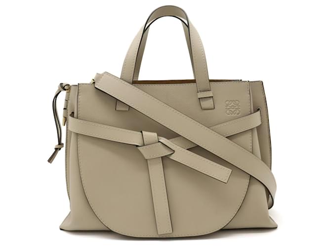 Sac Anagram Gate de Loewe Cuir Beige  ref.1492948