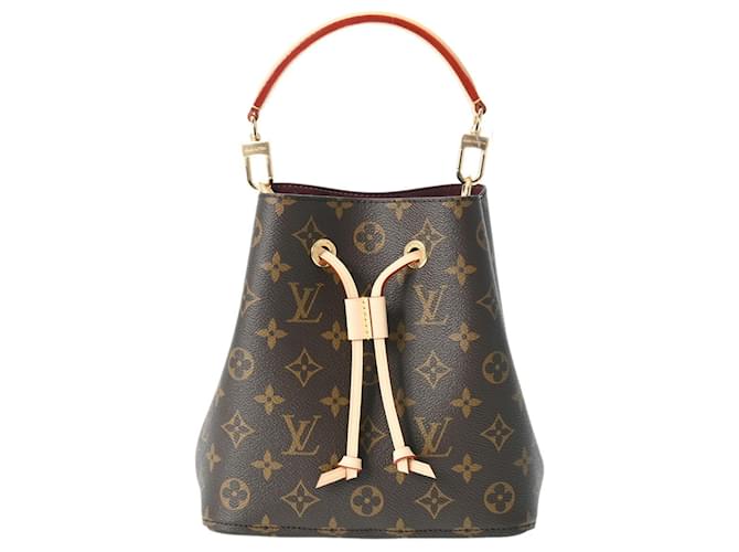 Néonoé Bolso NeoNoe BB Monograma Louis Vuitton Castaño Charol  ref.1493039