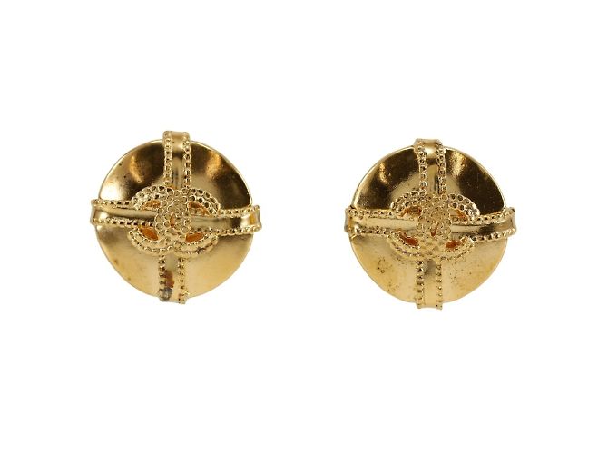 Orecchini Clip Coco Mark di Chanel D'oro 