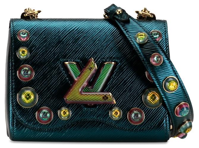 Louis Vuitton Epi Twist PM Studded Chain Shoulder Bag Multiple colors Green Leather  ref.1493094