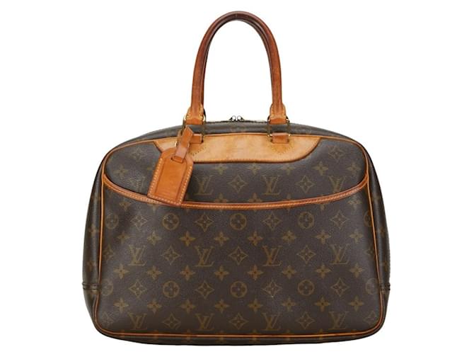 Bolsa Deauville Monogram Louis Vuitton Marrom Couro Plástico  ref.1493115