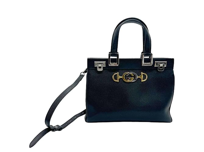 Bolsa de couro Gucci Zumi Preto  ref.1493261