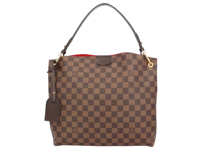 Borsa a Spalla Louis Vuitton Graceful PM Damier Marrone