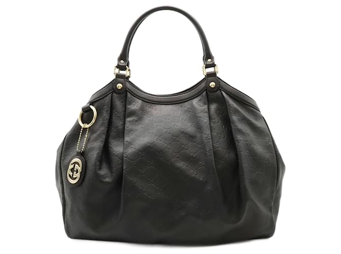 Gucci Guccissima Sukey Tote Bag Schwarz Leder ref.1493415 Joli Closet