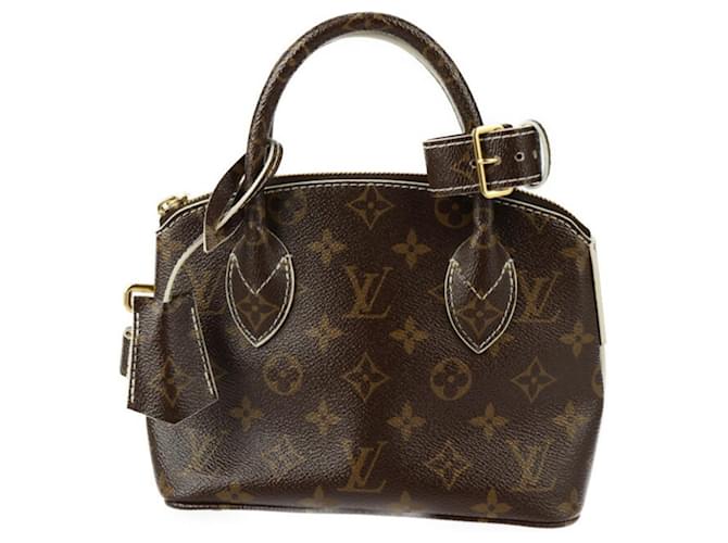 Bolso Lockit BB Monograma Brillante Louis Vuitton Castaño Crudo Cuero Charol  ref.1493453