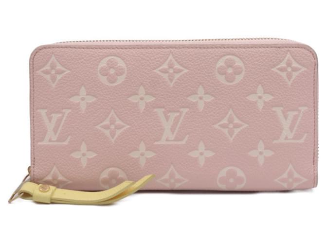 Louis Vuitton Zippy Wallet Pink White Beige Yellow Cloth  ref.1493456