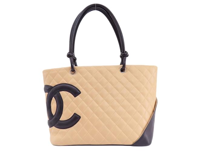 Sac tote de la ligne Cambon de Chanel Cuir Noir  ref.1493638