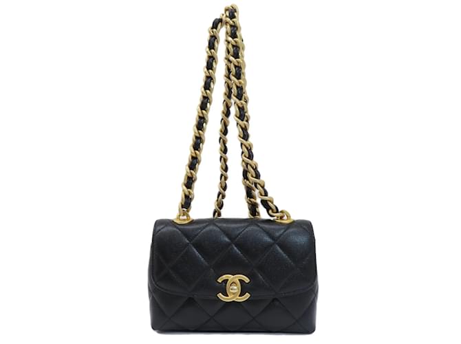 Chanel Tasche Tasche Schwarz Gold Leder Chanel Timeless Double - Main Image
