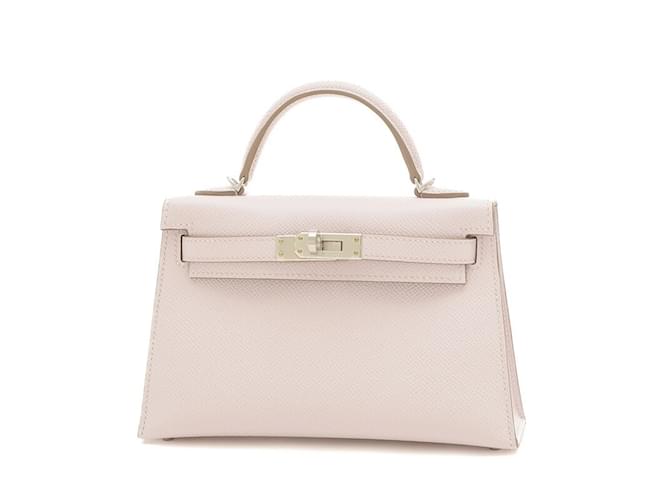 Hermès Hermes Kelly Do 2 Handbag in Light Pink Leather  ref.1493864