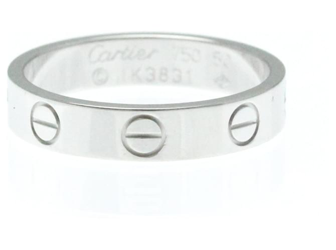 Cartier Love Mini Love Ring in White Gold Silvery  ref.1493891