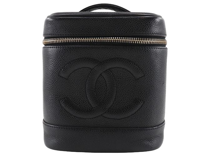 Bolsa de mão Vanity em couro caviar Chanel