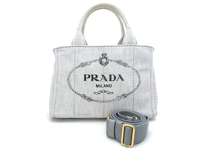 Borsa Prada Canapa Tote B2439G 2Way Marrone Tela  ref.1493937