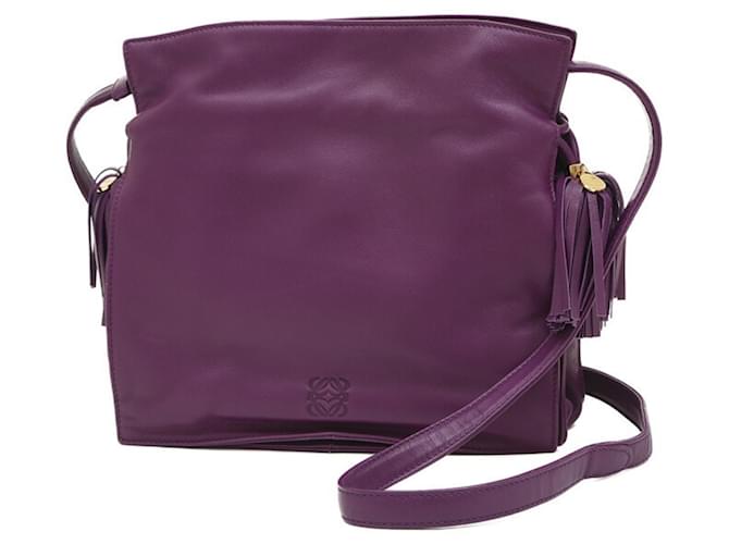 Loewe Flamenco 22 Shoulder Bag Purple Leather  ref.1493991