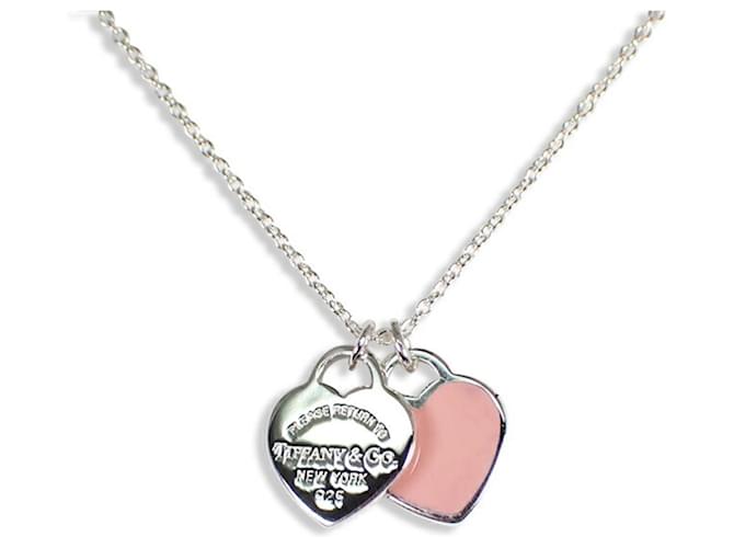 Tiffany & Co Pendente a forma di cuore Return to Tiffany in smalto 925 Argento  ref.1494051