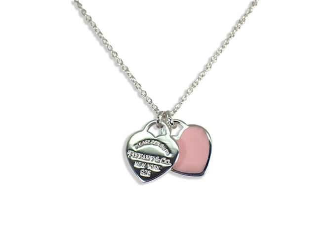 Tiffany & Co Pendente a forma di cuore Return to Tiffany in smalto 925 Argento  ref.1494420