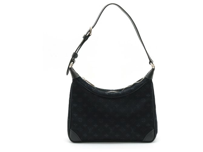 Louis Vuitton Monogram Satin Little Boulogne Tasche Schwarz Monogramm