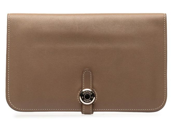 Hermès Hermes Dogon GM Langbörse Silber Taupe