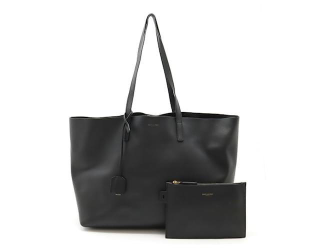 Yves Saint Laurent Large Leather Tote Bag Black  ref.1494602