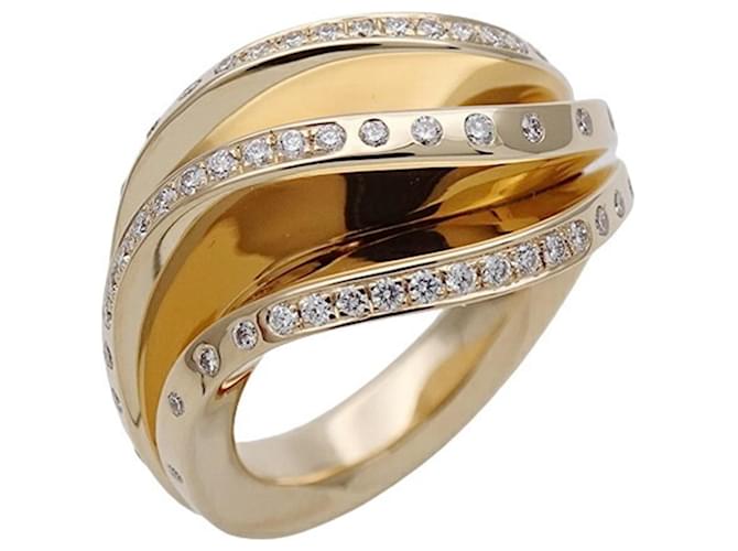 Cartier 18K Yellow Gold Diamond Band Ring Golden  ref.1494619