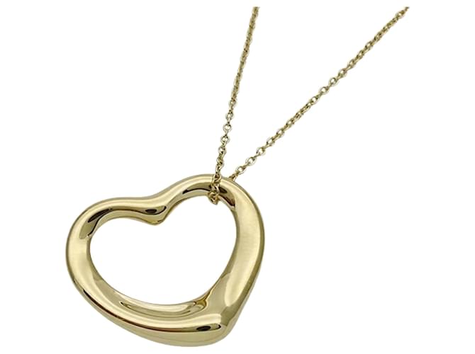 Tiffany & Co. 18K Yellow Gold Open Heart Necklace Golden  ref.1494624