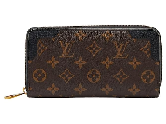 Louis Vuitton Monogram Macassar Zippy Wallet Brown Leather Plastic  ref.1494630