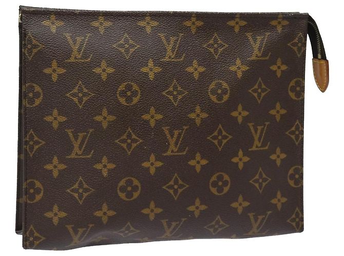 LOUIS VUITTON Monogram Poche Toilette 26 Pouch M47542 LV Auth 
