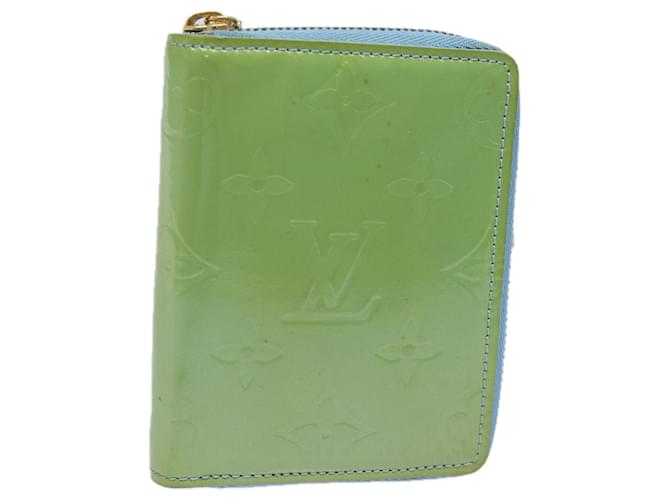 LOUIS VUITTON Monogram Vernis Bloom Wallet Baby Blue M91016 LV Auth 81332 Light blue Patent leather  ref.1494721