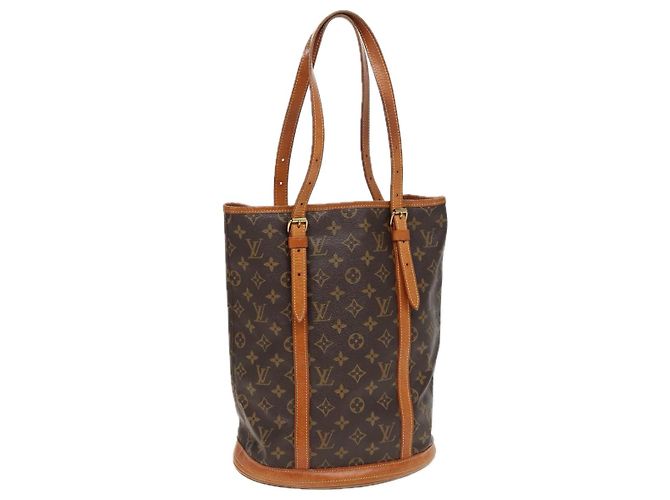 LOUIS VUITTON Monogram Bucket GM Shoulder Bag M42236 LV Auth 80757 