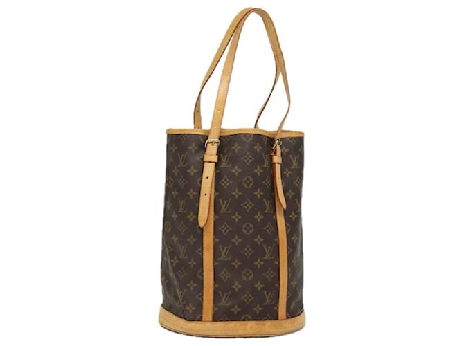LOUIS VUITTON Monogram Bucket GM Schultertasche M42236 LV Auth 