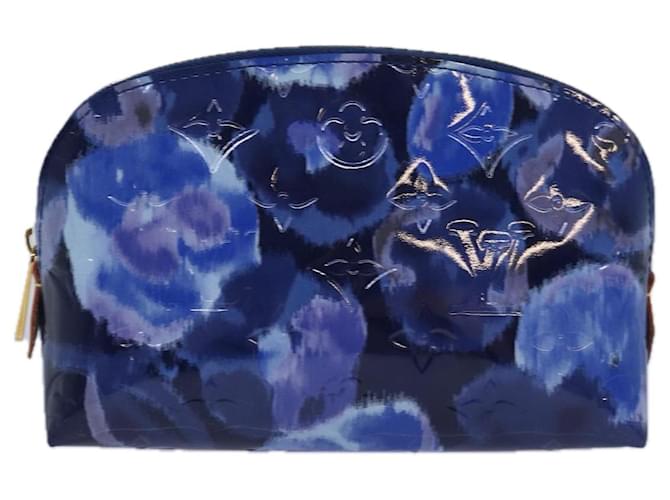 Louis Vuitton Cosmetic pouch Blue Patent leather  ref.1494915