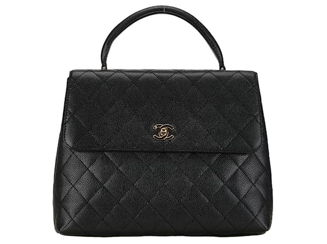 Chanel Matelassé Cuir Noir  ref.1494952