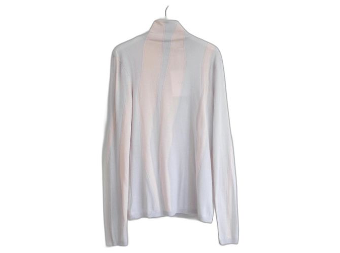 Pull fin en cachemire/silk à vagues bleues et roses Dior Bleu clair