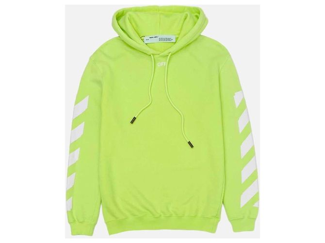 Off White OFF-WHITE Kapuzenpullover mit Pfeillogo in Limettengrün