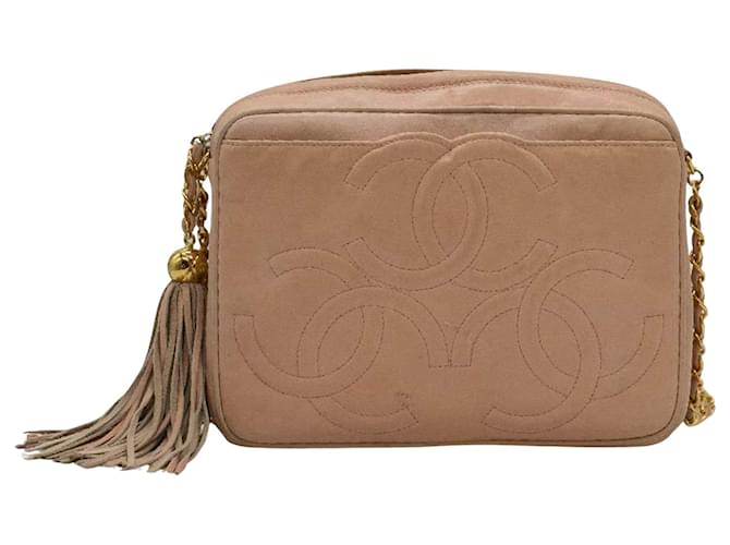 Camera Caméra Chanel Cuir Rose  ref.1495147