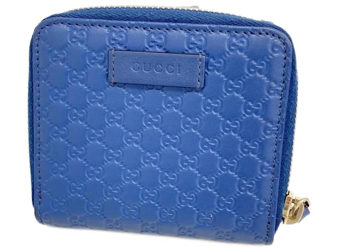 Gucci Micro guccissima Azul Cuero  ref.1495174