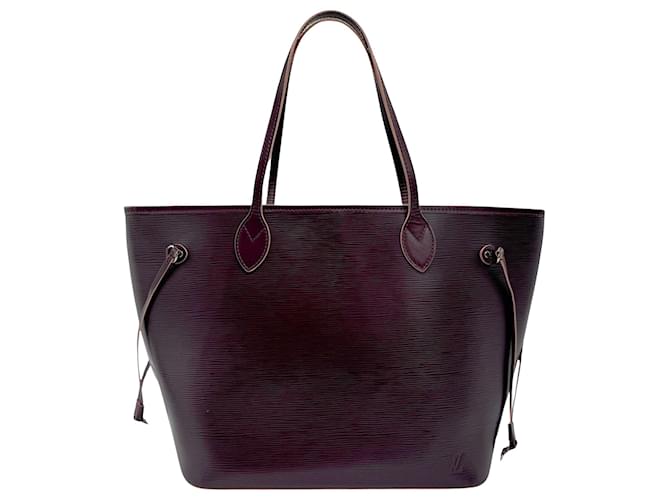 Louis Vuitton Neverfull MM Cuir Violet  ref.1495293